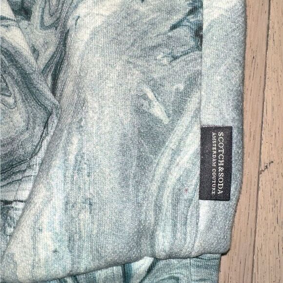 Scotch & Soda Rare Marbled cotton-blend artwork hoodie Excellent Condition - Picture 6 of 7